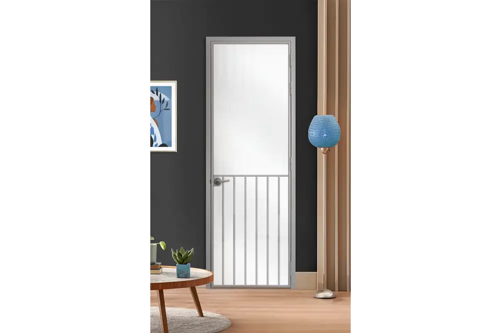 Стъклена врата LUSSO L1 Цвят Сив Мат