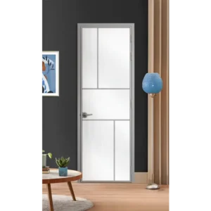 Стъклена врата LUSSO L10 Цвят Сив Мат