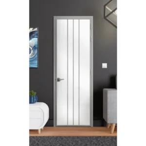 Стъклена врата LUSSO L2 Цвят Сив Мат