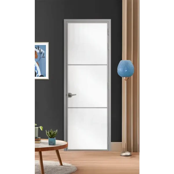 Стъклена врата LUSSO L7 Цвят Сив Мат