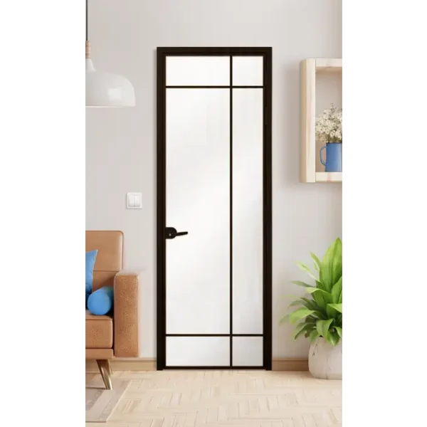Стъклена врата LUSSO L8 Цвят Черен Мат