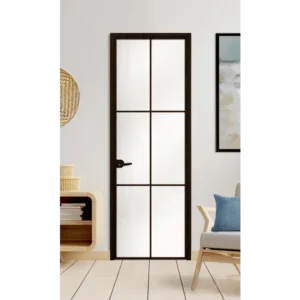 Стъклена врата LUSSO L9 Цвят Черен Мат