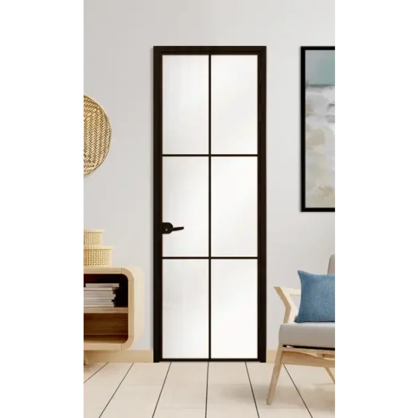 Стъклена врата LUSSO L9 Цвят Черен Мат